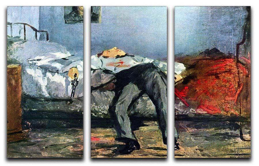 Suicide by Manet 3 Split Panel Canvas Print - Canvas Art Rocks - 1