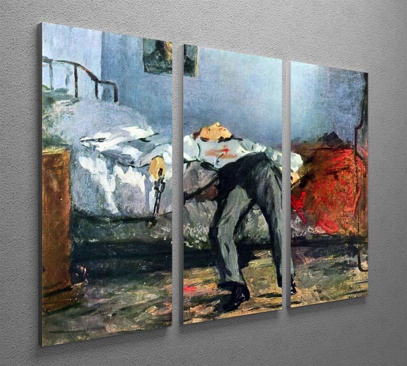 Suicide by Manet 3 Split Panel Canvas Print - Canvas Art Rocks - 2