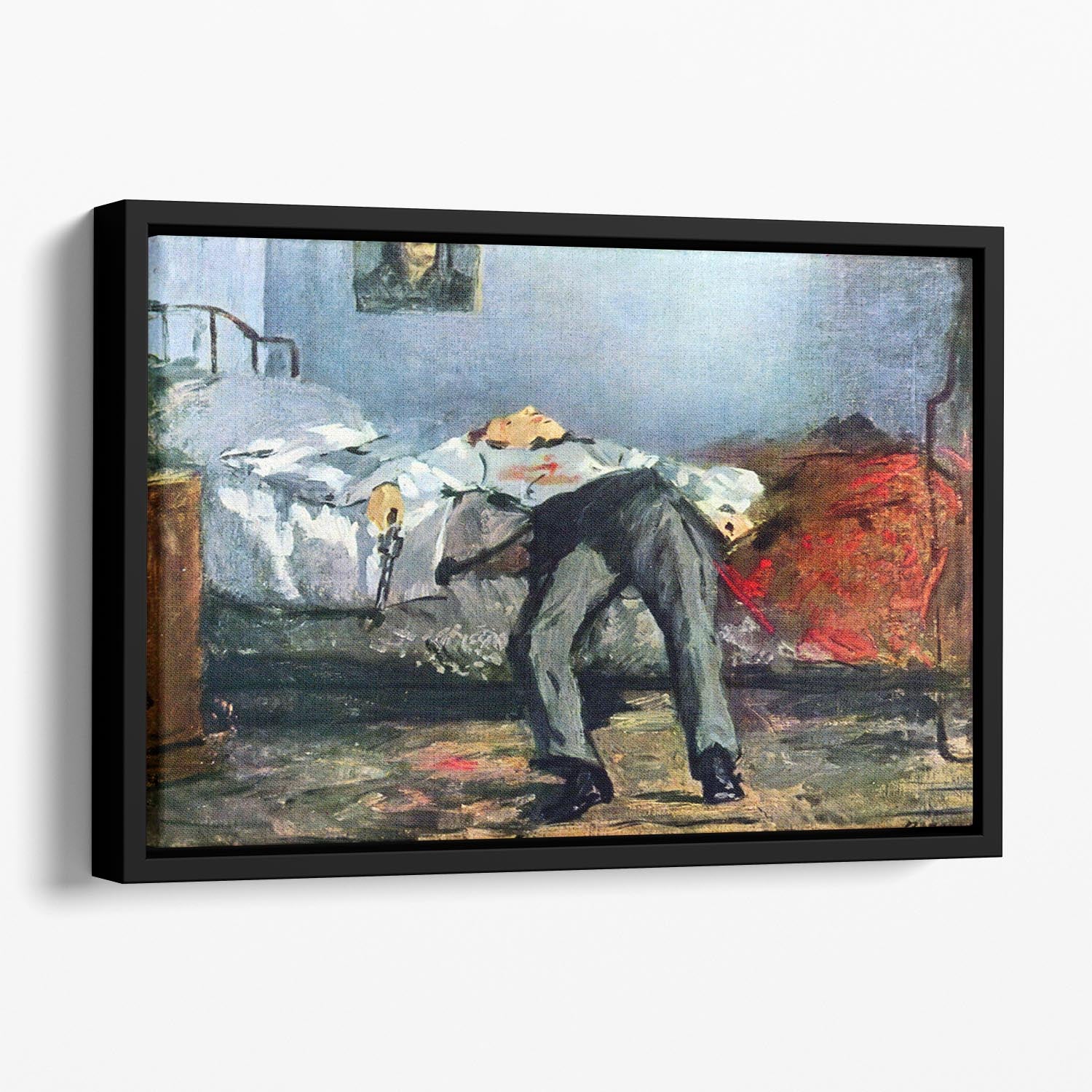 Suicide by Manet Floating Framed Canvas