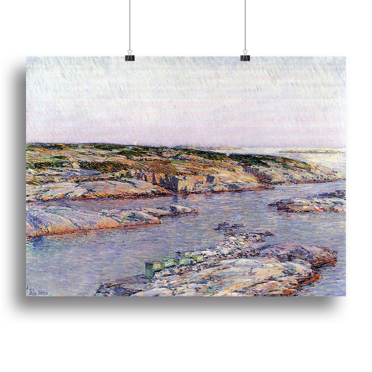 Summer afternoon the Isles of Shoals by Hassam Canvas Print or Poster - Canvas Art Rocks - 2
