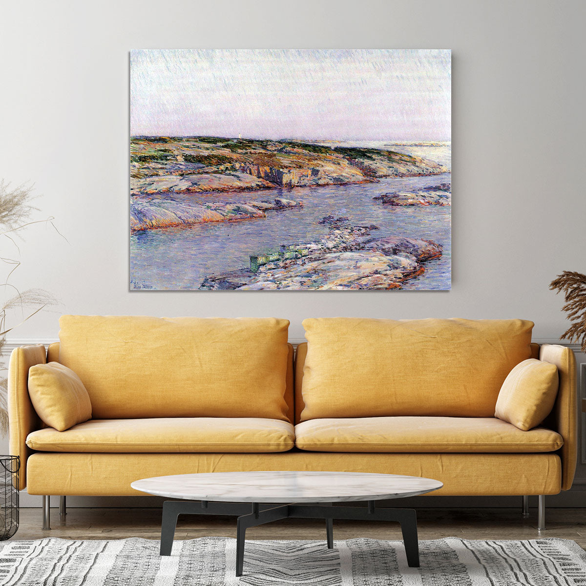 Summer afternoon the Isles of Shoals by Hassam Canvas Print or Poster - Canvas Art Rocks - 4