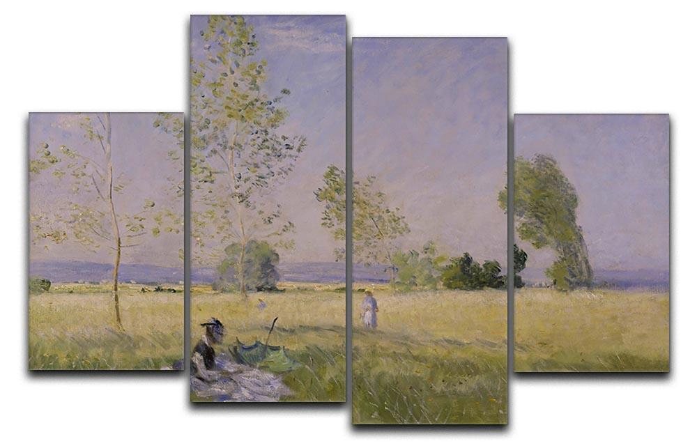 Summer by Monet 4 Split Panel Canvas  - Canvas Art Rocks - 1