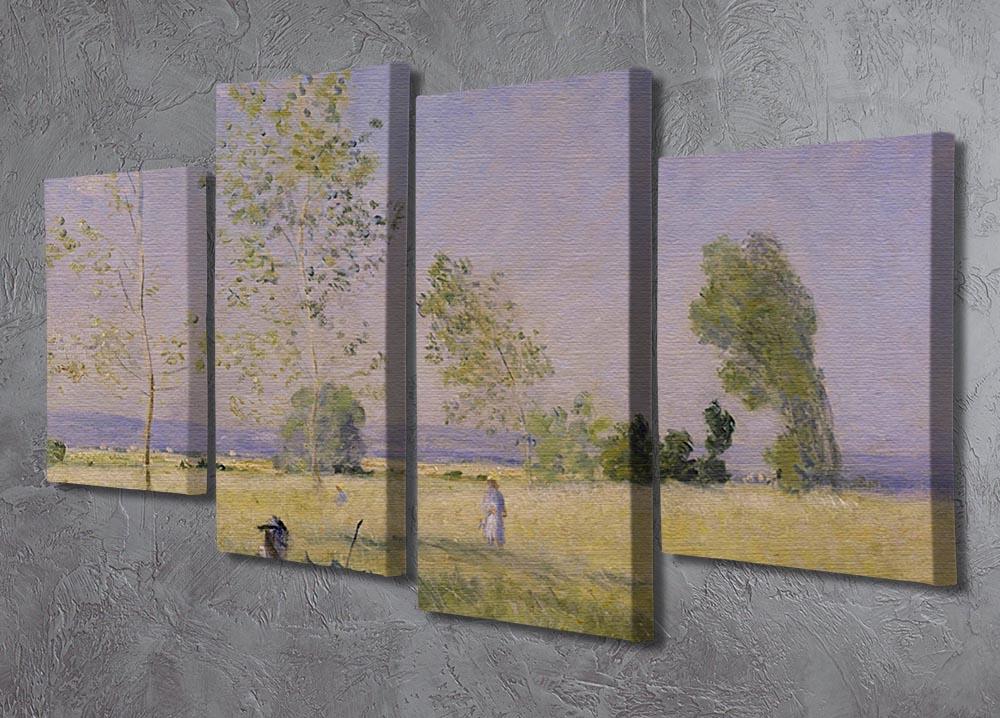 Summer by Monet 4 Split Panel Canvas - Canvas Art Rocks - 2
