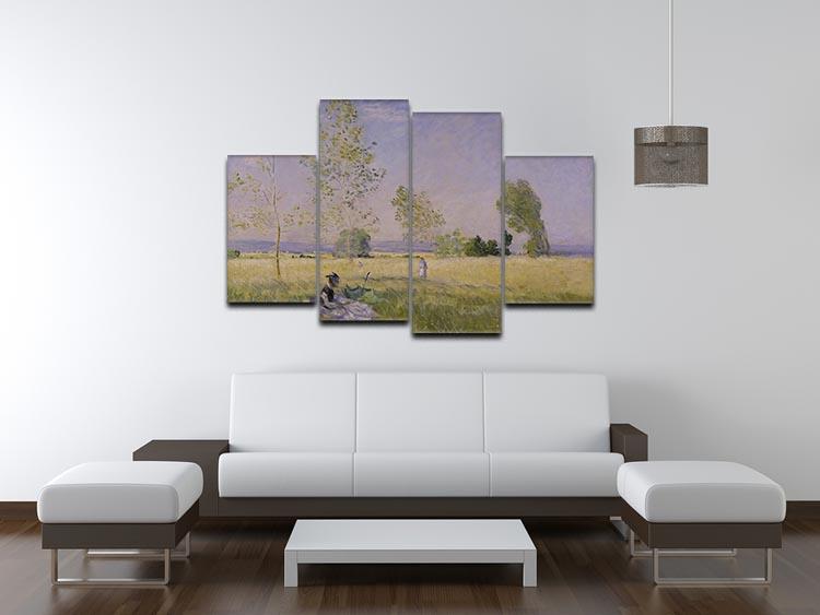 Summer by Monet 4 Split Panel Canvas - Canvas Art Rocks - 3