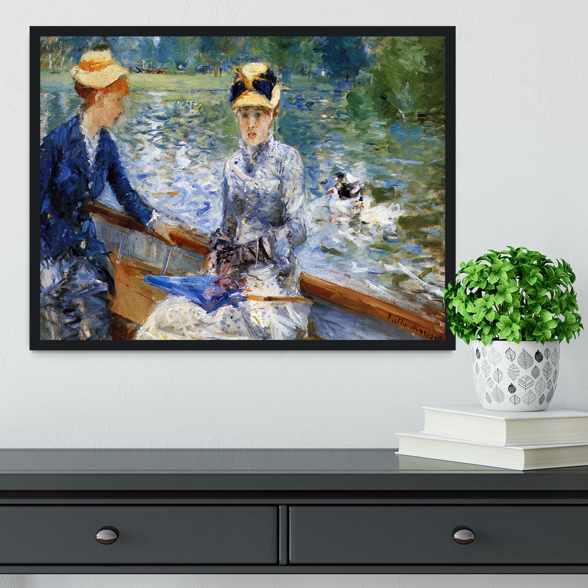 Summer day by Renoir Framed Print - Canvas Art Rocks - 2
