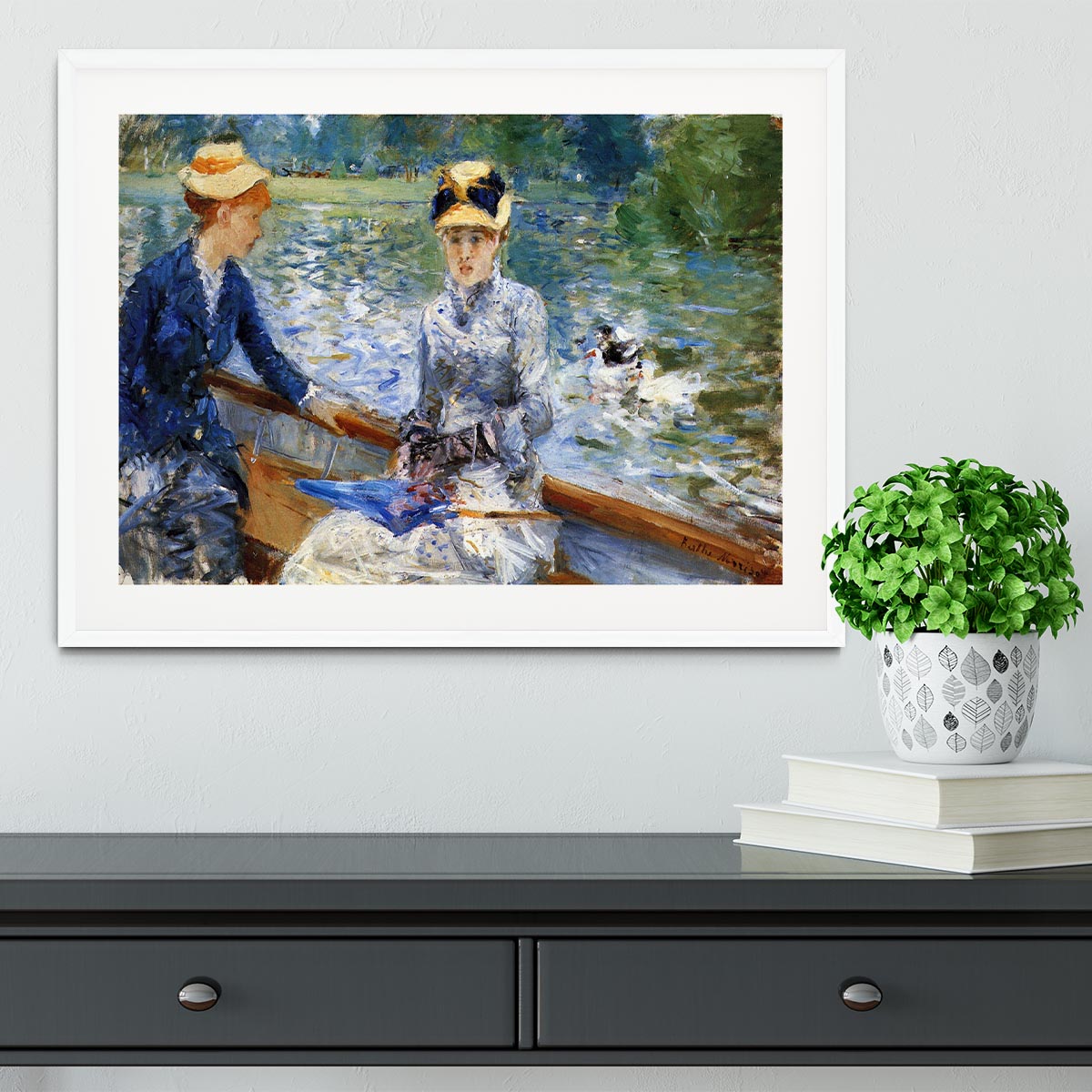 Summer day by Renoir Framed Print - Canvas Art Rocks - 5