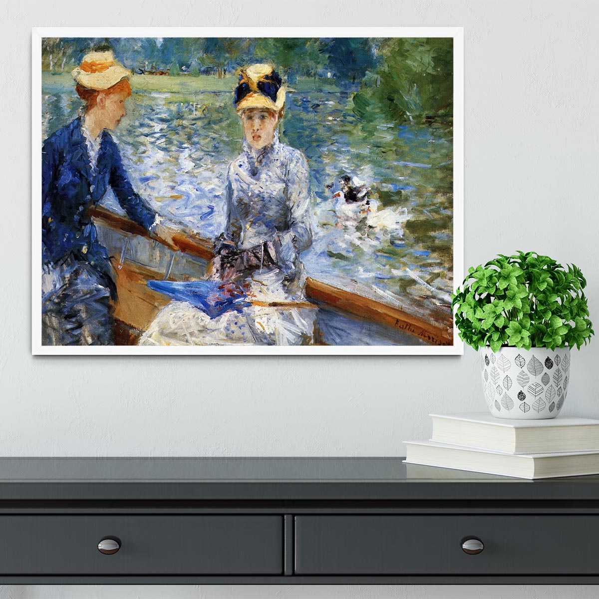 Summer day by Renoir Framed Print - Canvas Art Rocks -6