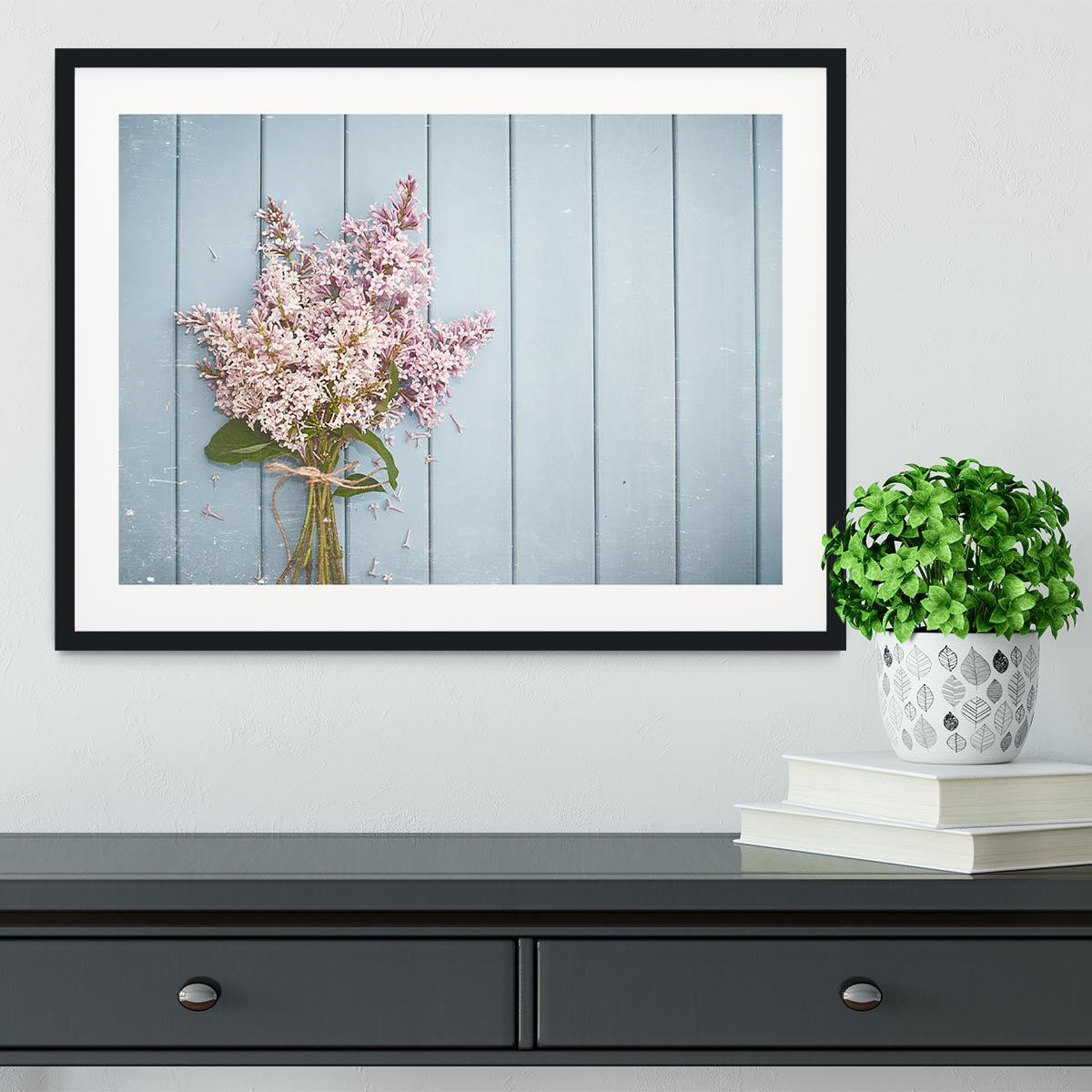 Summer gentle bouquet of lilac flowers Framed Print - Canvas Art Rocks - 1
