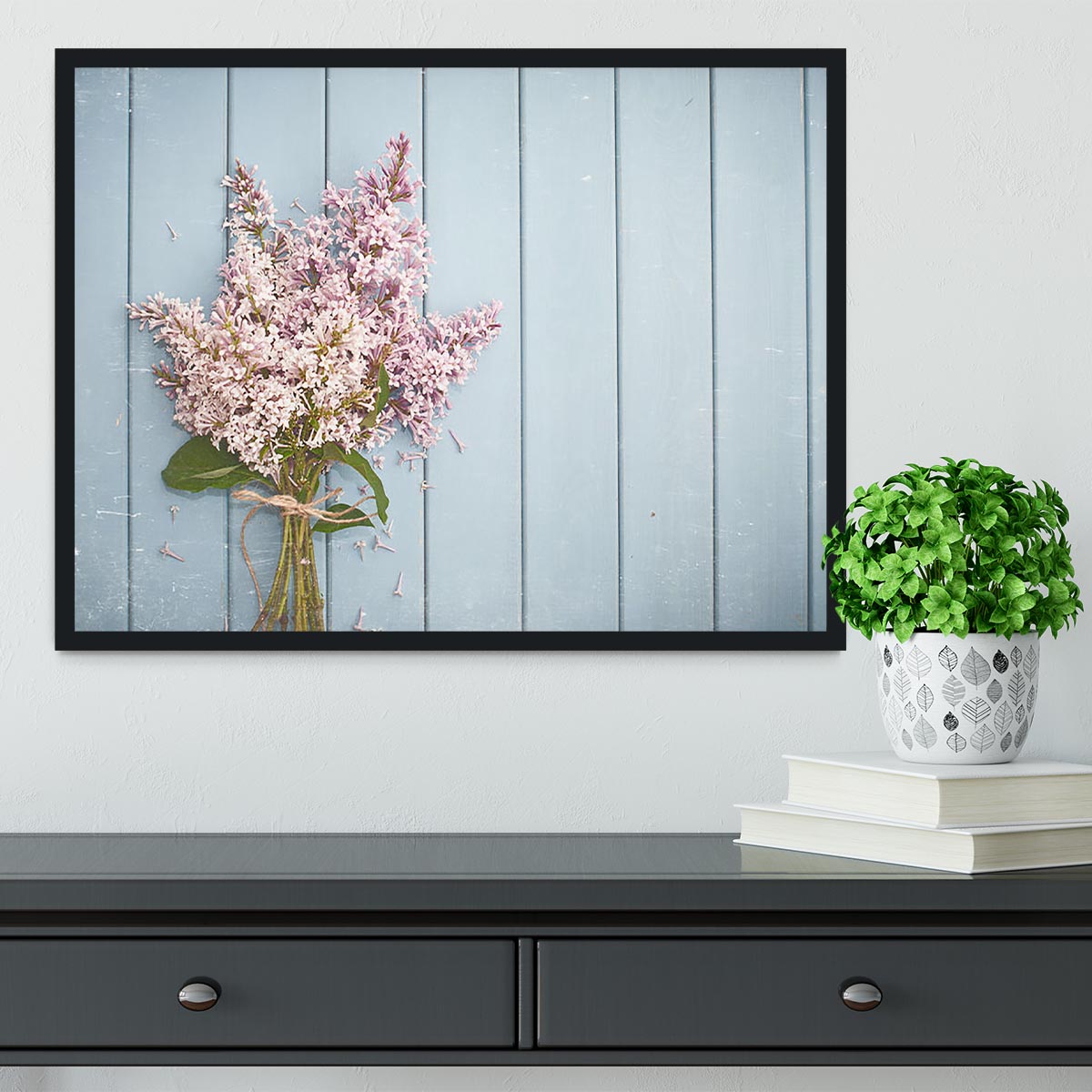 Summer gentle bouquet of lilac flowers Framed Print - Canvas Art Rocks - 2
