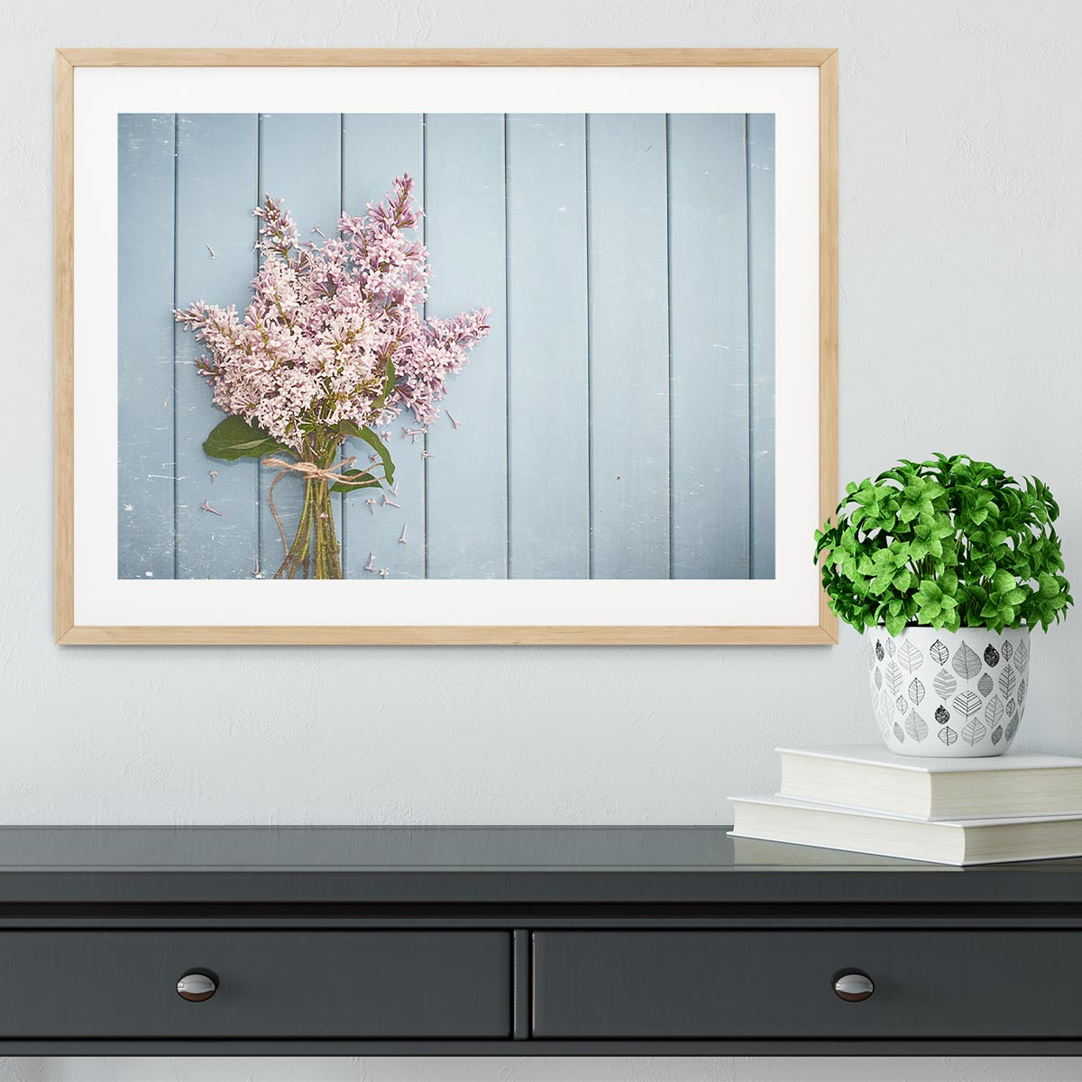 Summer gentle bouquet of lilac flowers Framed Print - Canvas Art Rocks - 3