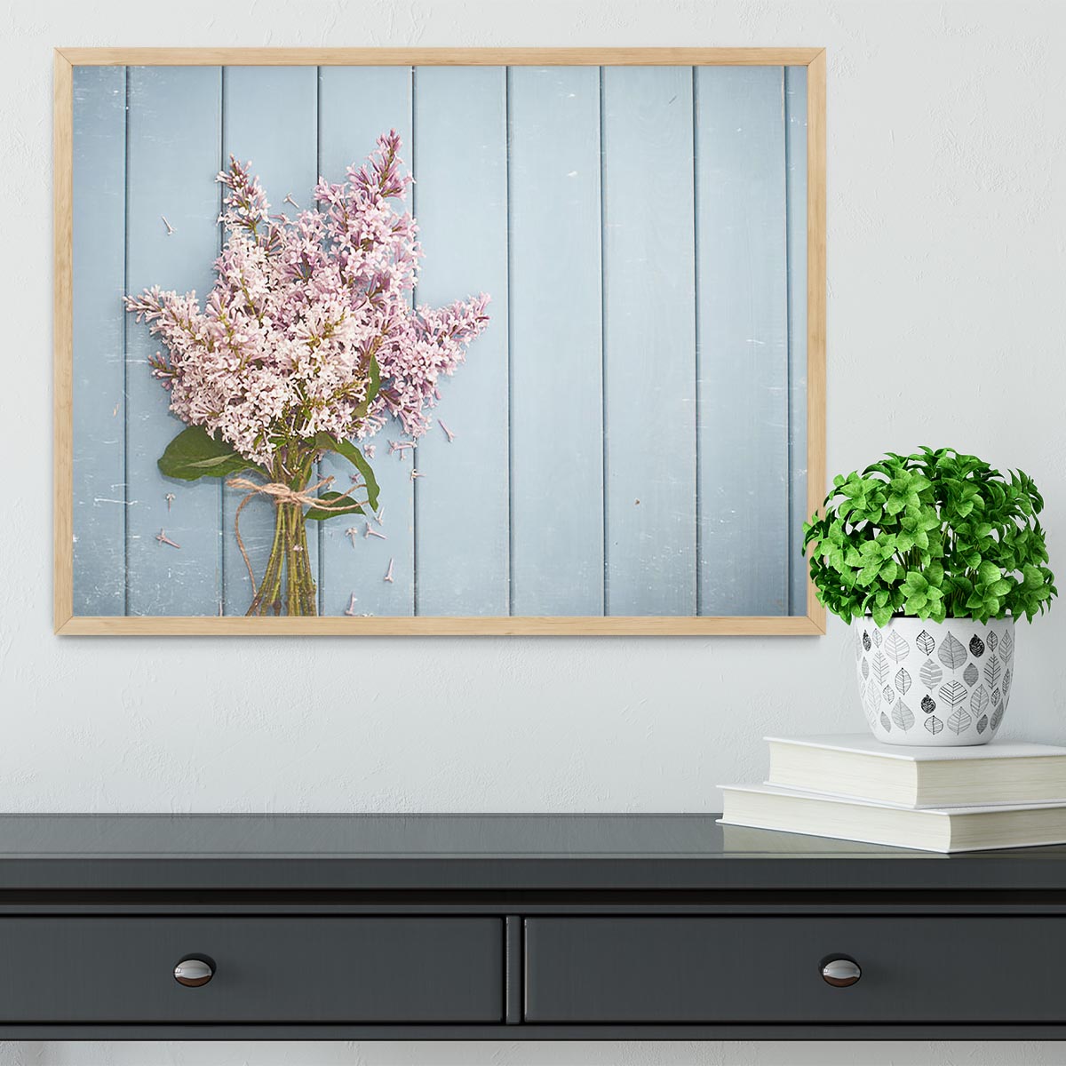 Summer gentle bouquet of lilac flowers Framed Print - Canvas Art Rocks - 4