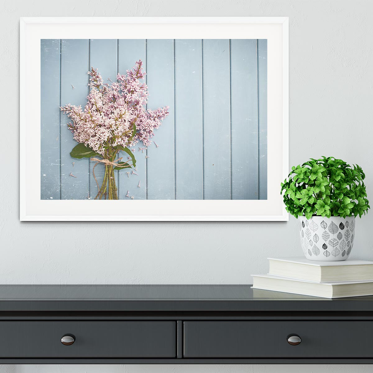 Summer gentle bouquet of lilac flowers Framed Print - Canvas Art Rocks - 5