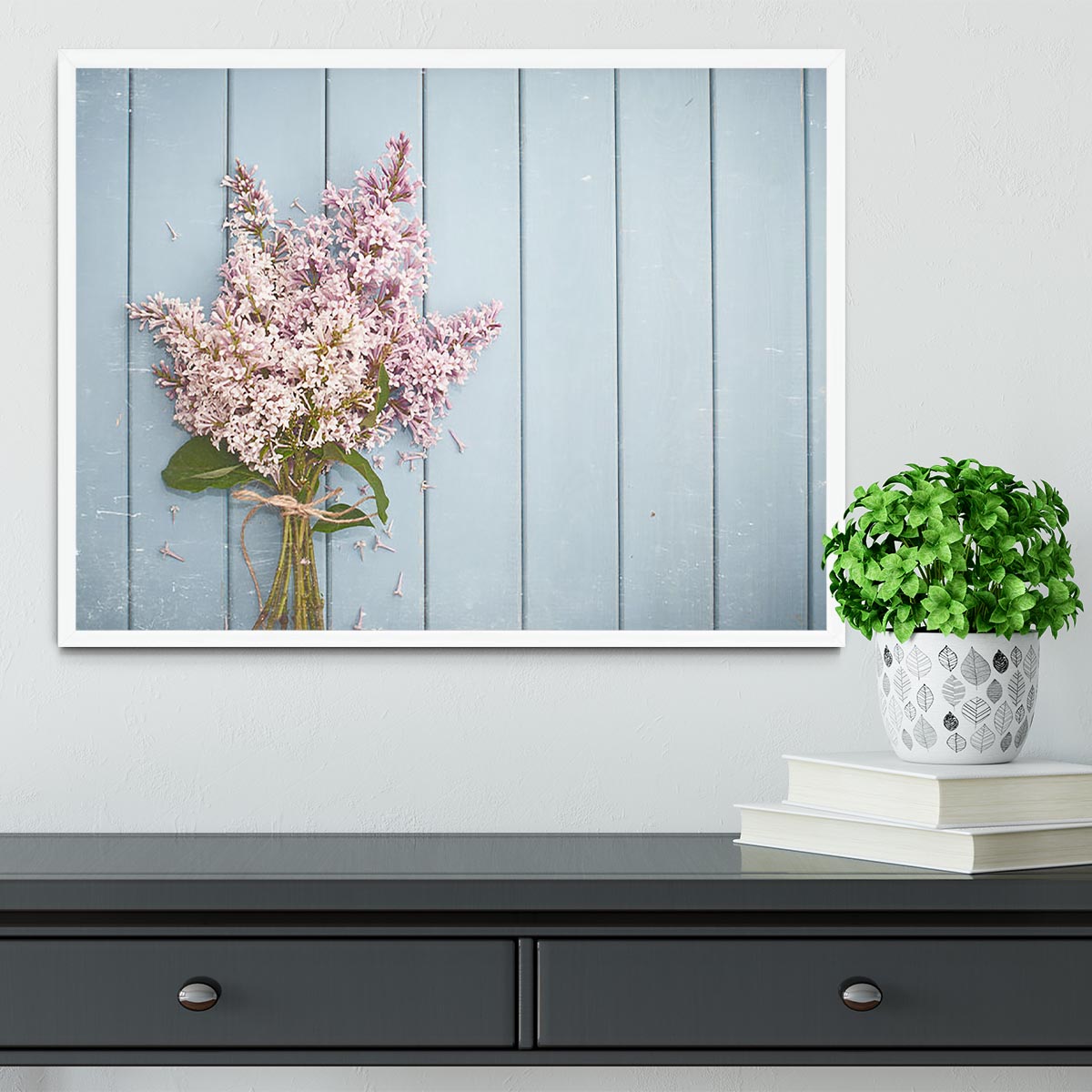Summer gentle bouquet of lilac flowers Framed Print - Canvas Art Rocks -6