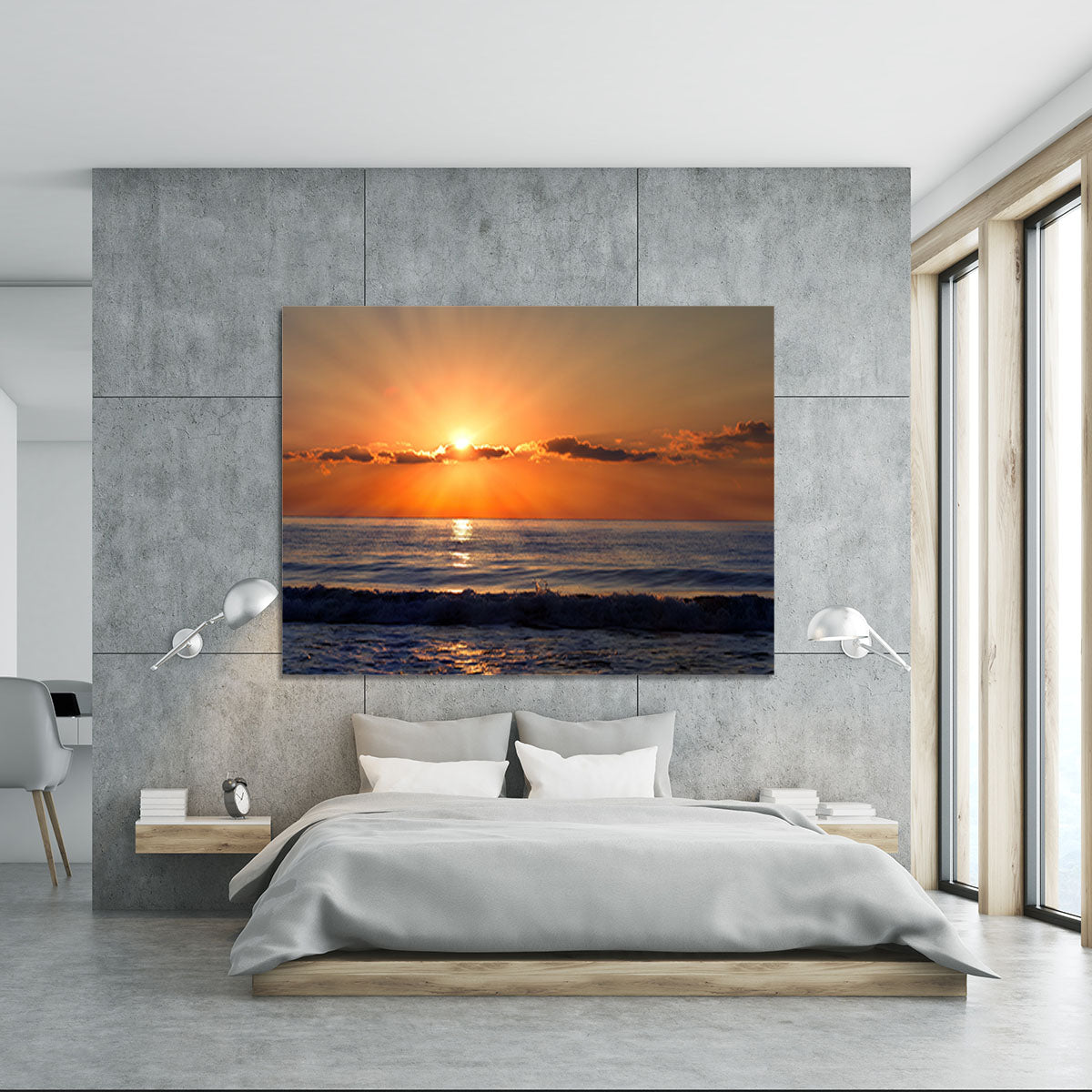 Sun rays over the bulgarian Black sea Canvas Print or Poster - Canvas Art Rocks - 5