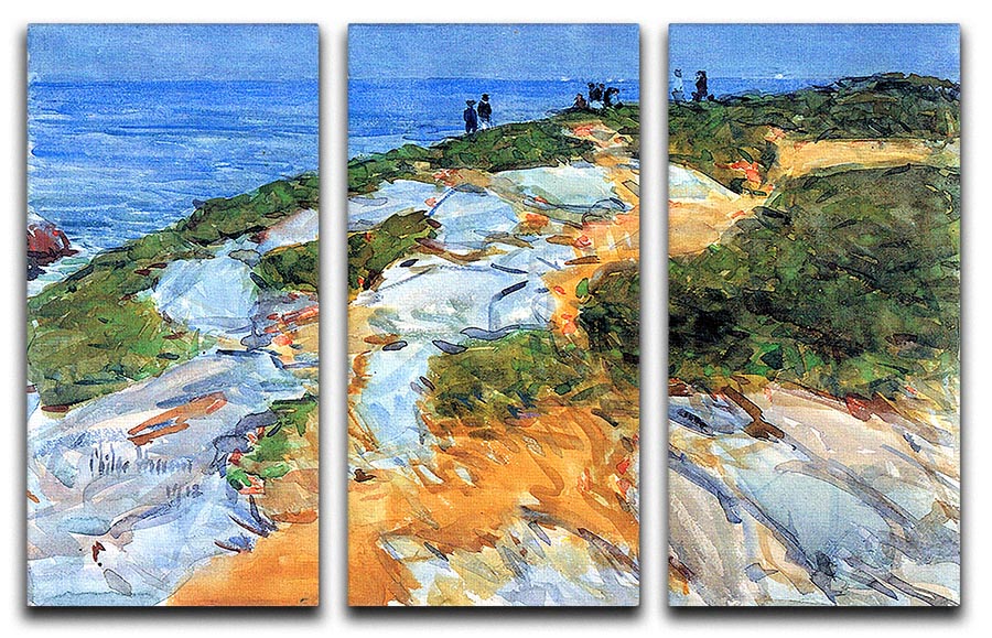 Sunday morning Appledore by Hassam 3 Split Panel Canvas Print - Canvas Art Rocks - 1