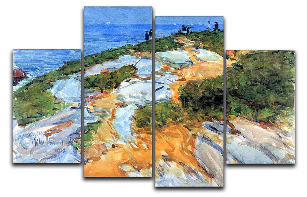 Sunday morning Appledore by Hassam 4 Split Panel Canvas - Canvas Art Rocks - 1