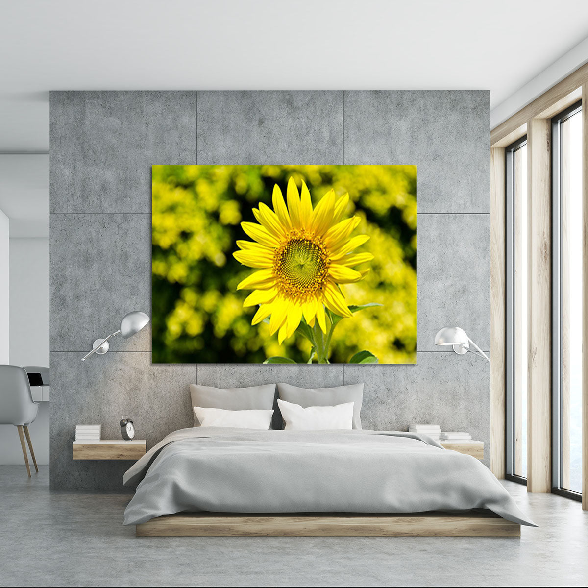 Sunflowers bloom in summer Canvas Print or Poster - Canvas Art Rocks - 5