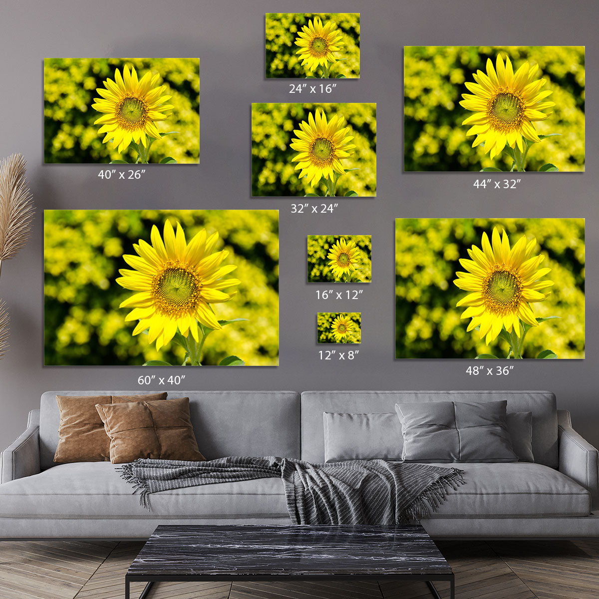 Sunflowers bloom in summer Canvas Print or Poster - Canvas Art Rocks - 7