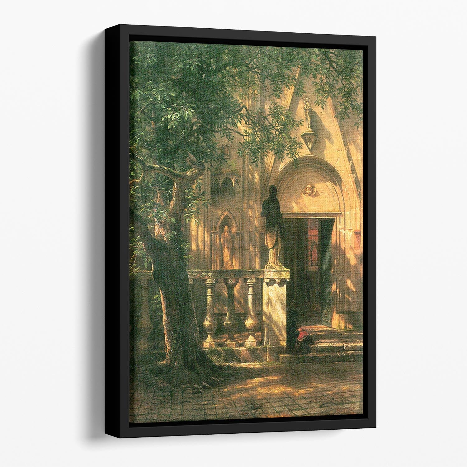 Sunlight and Shadow 2 by Bierstadt Floating Framed Canvas - Canvas Art Rocks - 1