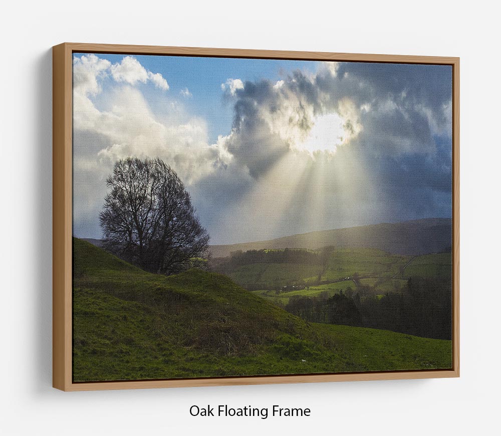 Sunlight on the Lake District Floating Frame Canvas - Canvas Art Rocks - 9