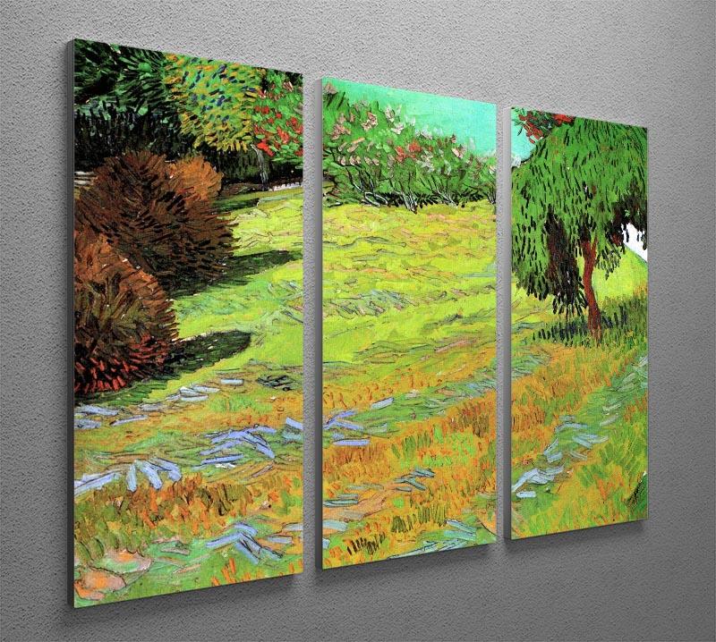 Sunny Lawn in a Public Park by Van Gogh 3 Split Panel Canvas Print - Canvas Art Rocks - 4