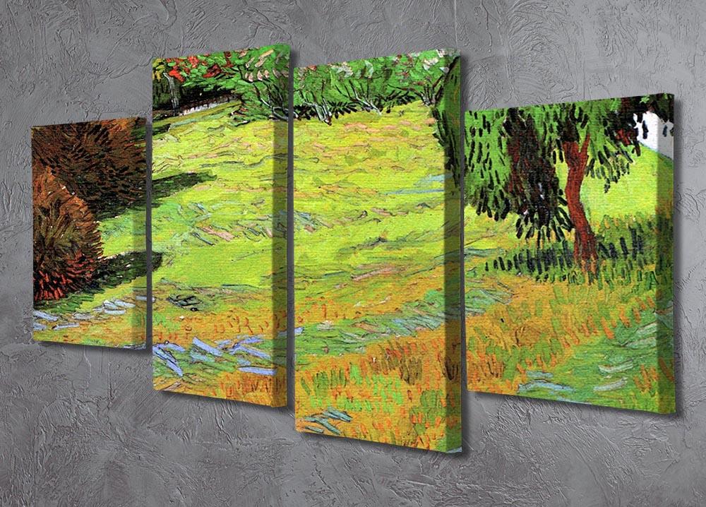 Sunny Lawn in a Public Park by Van Gogh 4 Split Panel Canvas - Canvas Art Rocks - 2