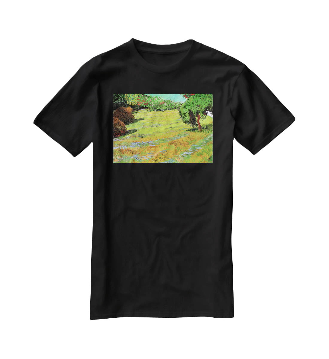 Sunny Lawn in a Public Park by Van Gogh T-Shirt - Canvas Art Rocks - 1