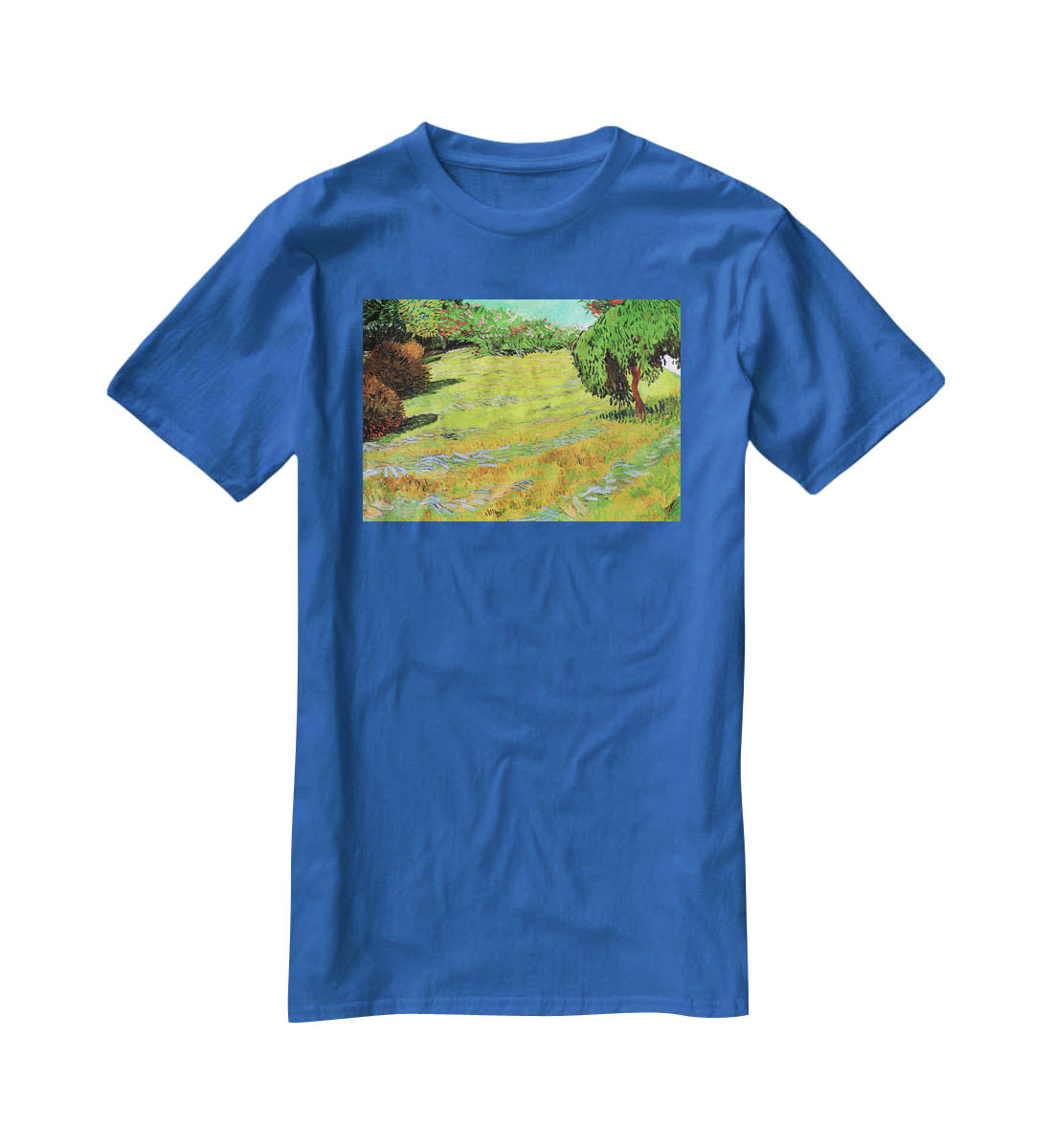Sunny Lawn in a Public Park by Van Gogh T-Shirt - Canvas Art Rocks - 2