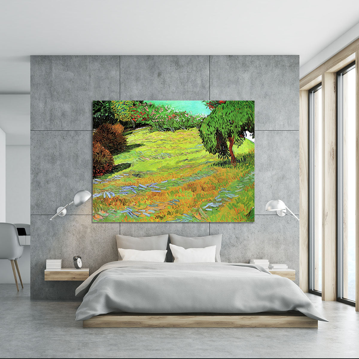 Sunny Lawn in a Public Park by Van Gogh Canvas Print or Poster - Canvas Art Rocks - 5