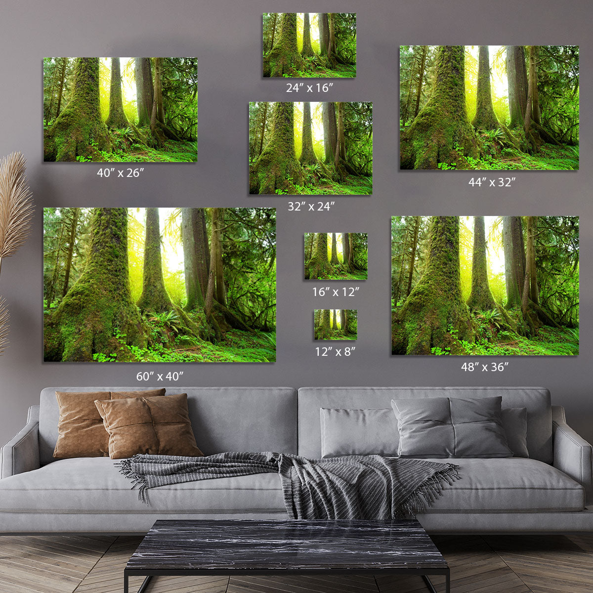 Sunny beams in forest Canvas Print or Poster - Canvas Art Rocks - 7