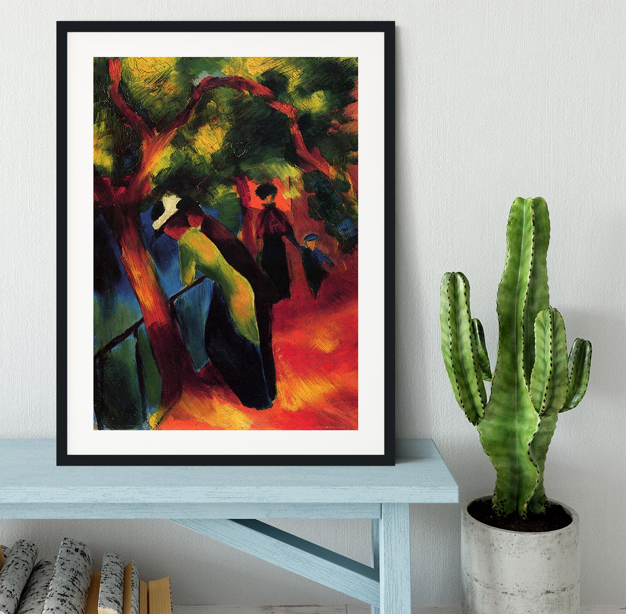 Sunny way by August Macke Framed Print - Canvas Art Rocks - 1