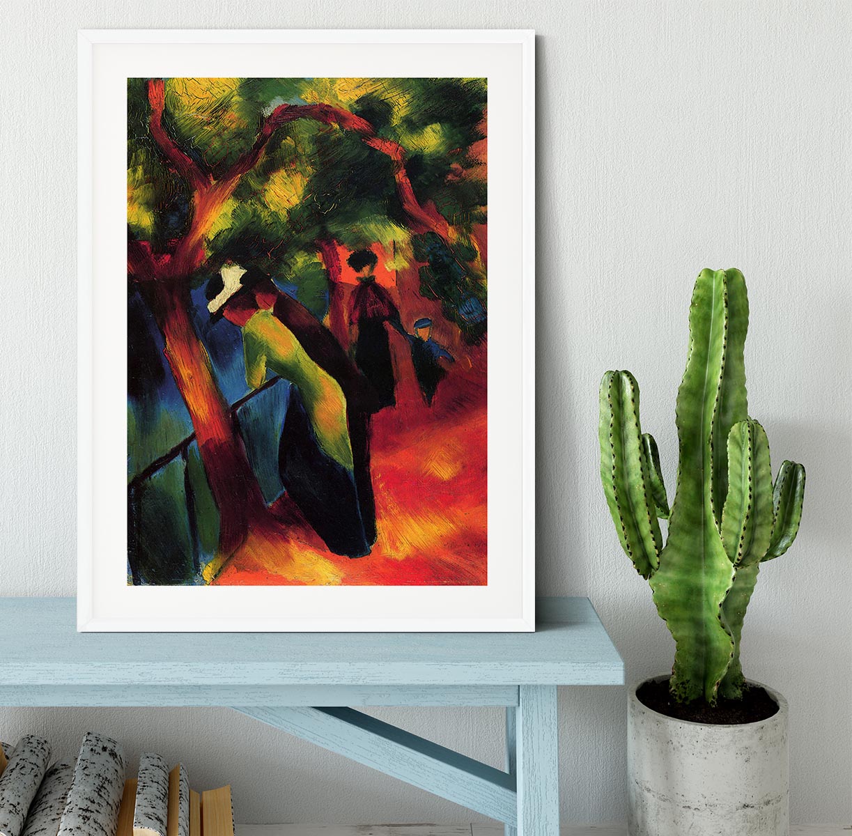 Sunny way by August Macke Framed Print - Canvas Art Rocks - 5