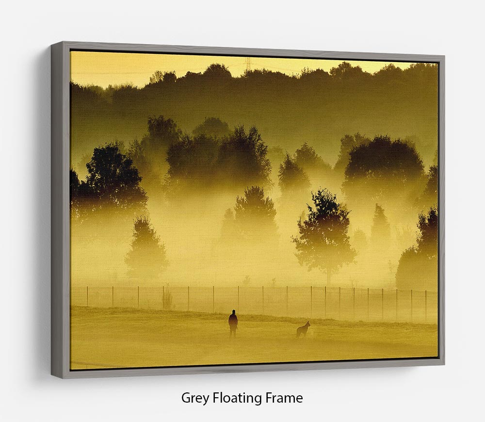Sunrise and Mist Floating Frame Canvas - Canvas Art Rocks - 3
