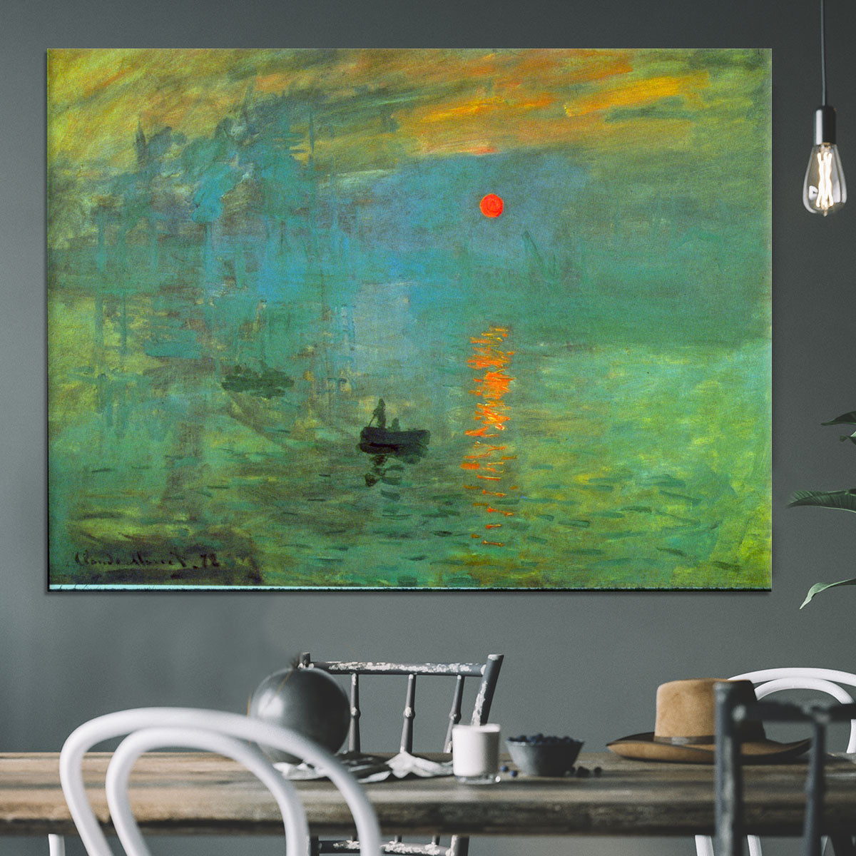 Sunrise by Monet Canvas Print or Poster - Canvas Art Rocks - 3