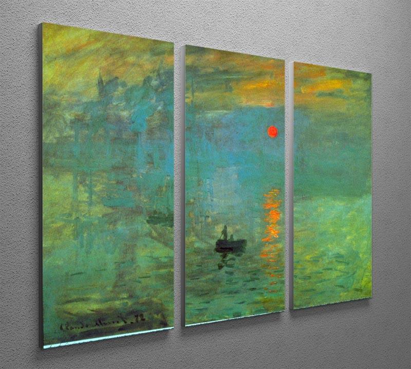 Sunrise by Monet Split Panel Canvas Print - Canvas Art Rocks - 4