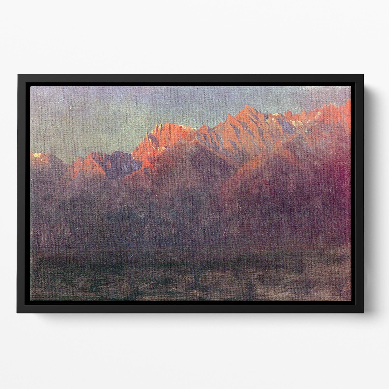 Sunrise in the Sierras by Bierstadt Floating Framed Canvas - Canvas Art Rocks - 2