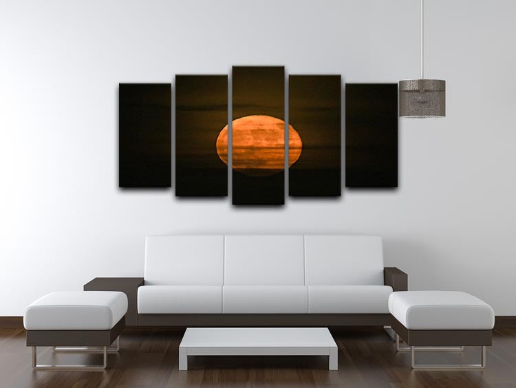 Super moon 5 Split Panel Canvas - Canvas Art Rocks - 3