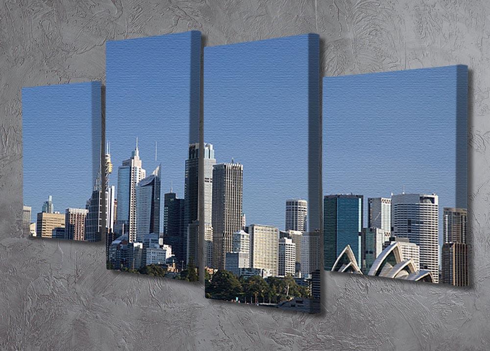 Sydney Cityscape Over Blue Sky 4 Split Panel Canvas  - Canvas Art Rocks - 2