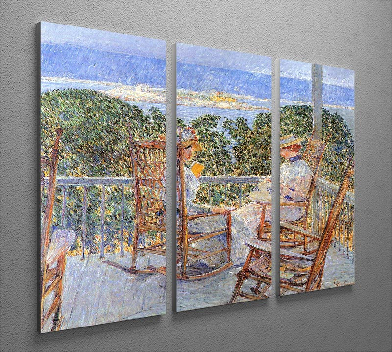 Ten Pound Island by Hassam 3 Split Panel Canvas Print - Canvas Art Rocks - 2