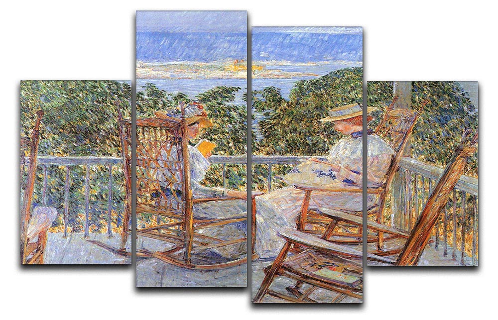 Ten Pound Island by Hassam 4 Split Panel Canvas - Canvas Art Rocks - 1