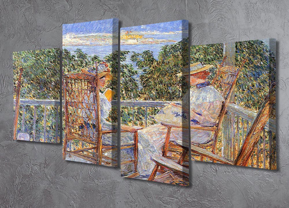Ten Pound Island by Hassam 4 Split Panel Canvas - Canvas Art Rocks - 2