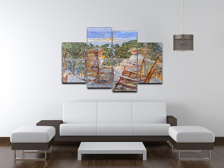 Ten Pound Island by Hassam 4 Split Panel Canvas - Canvas Art Rocks - 3