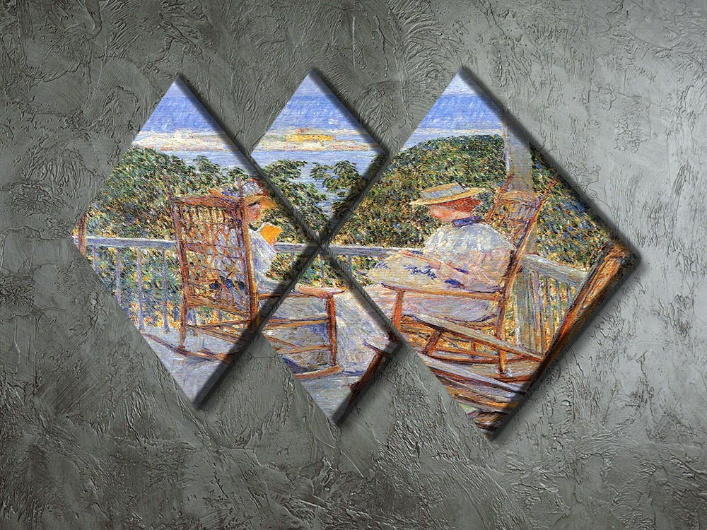Ten Pound Island by Hassam 4 Square Multi Panel Canvas - Canvas Art Rocks - 2