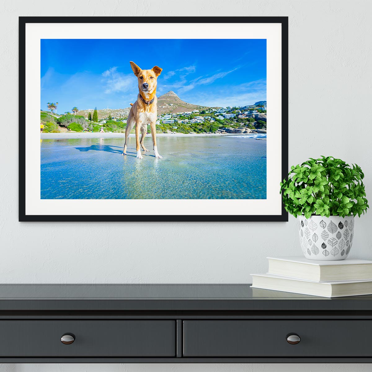 Terrier dog having fun Framed Print - Canvas Art Rocks - 1