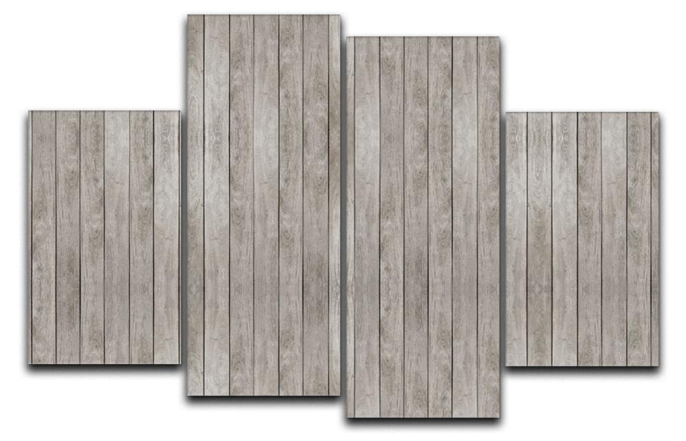 Texture of Old wood floor 4 Split Panel Canvas - Canvas Art Rocks - 1