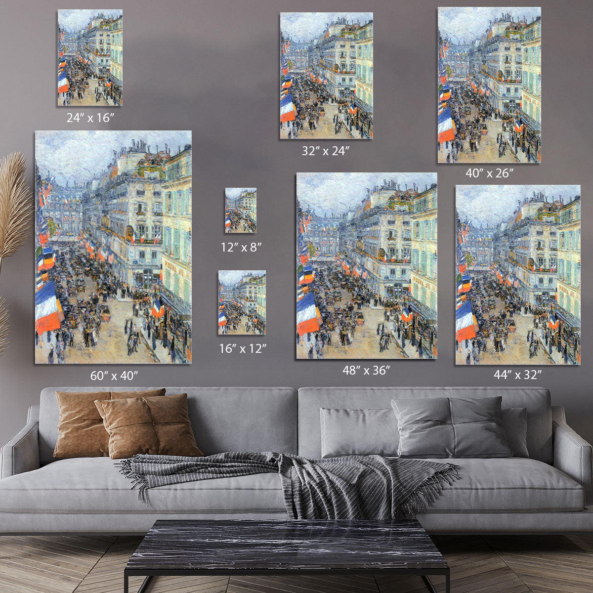 The 14th July Rue Daunou by Hassam Canvas Print or Poster - Canvas Art Rocks - 7