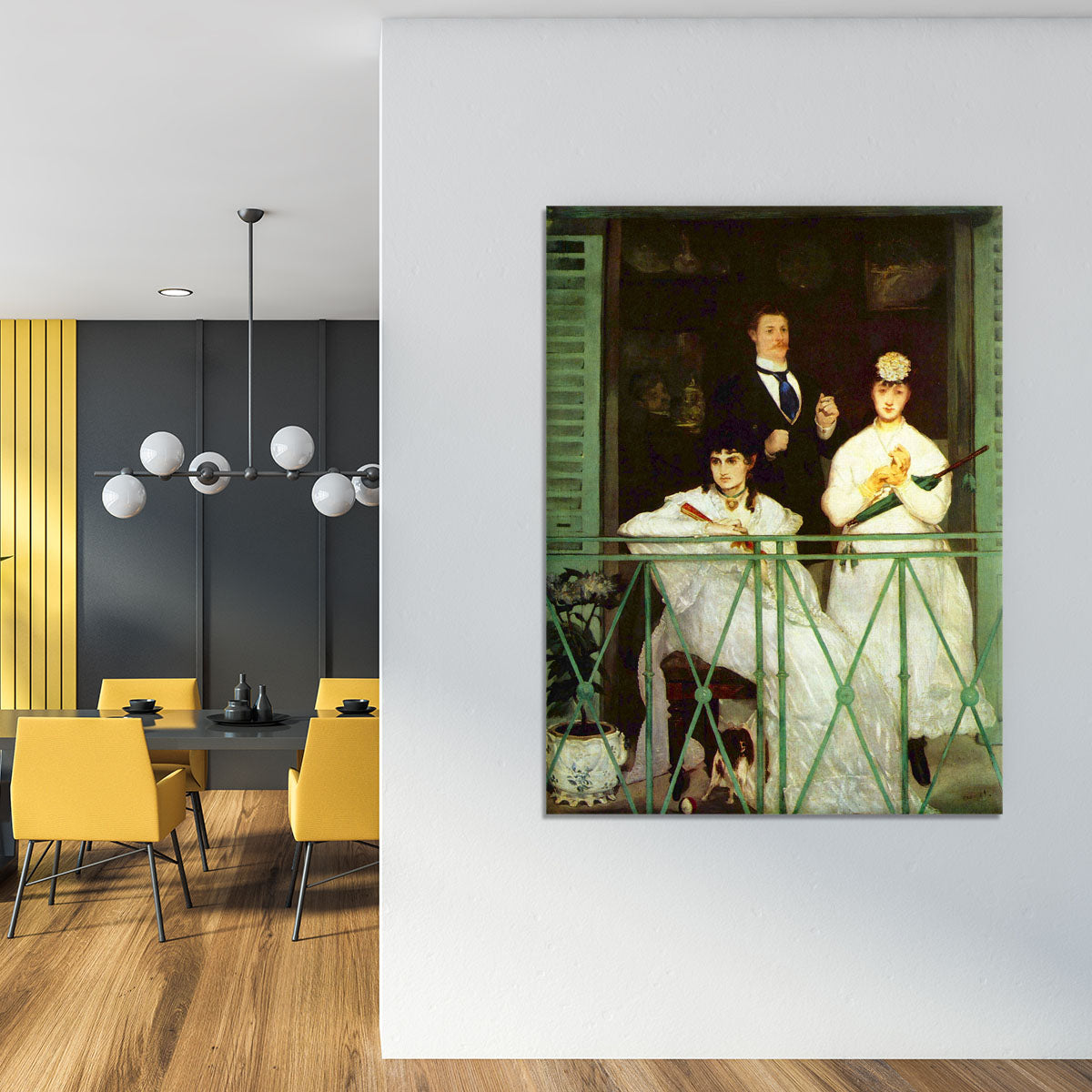 The Balcony by Manet Canvas Print or Poster - Canvas Art Rocks - 4