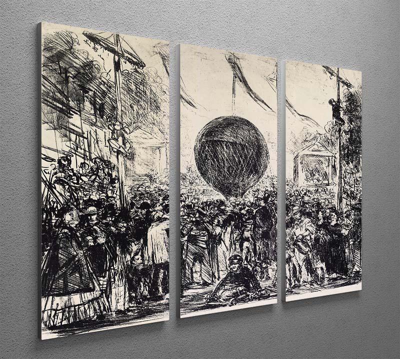 The Balloon by Manet 3 Split Panel Canvas Print - Canvas Art Rocks - 2