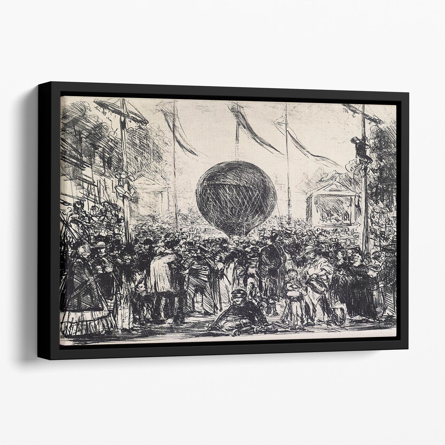 The Balloon by Manet Floating Framed Canvas