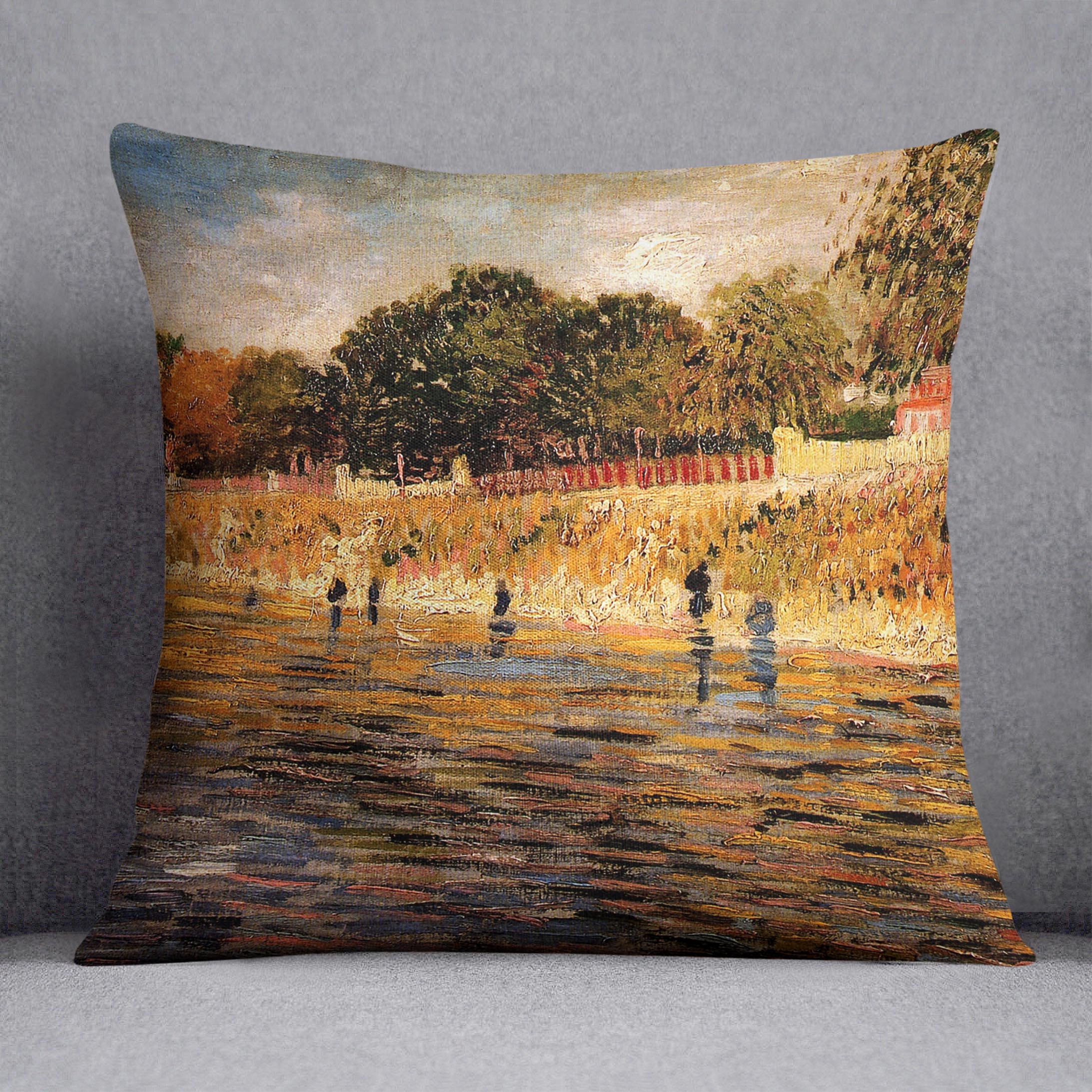 The Banks of the Seine by Van Gogh Cushion